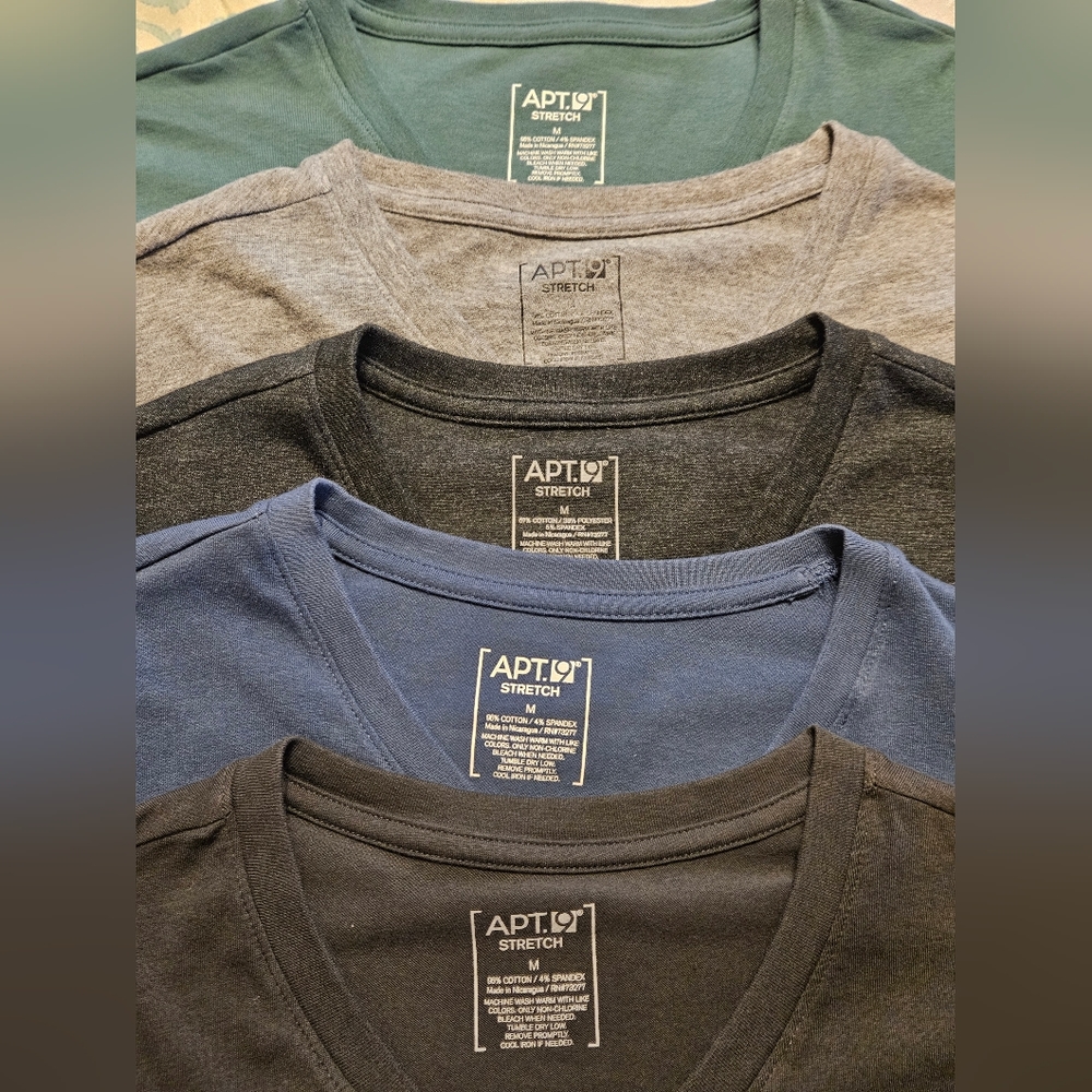 Apt. 9 Stretch fit V-Neck tshirts (5)